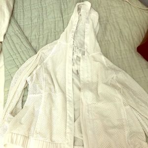 Size 8 white mesh lululemon jacket